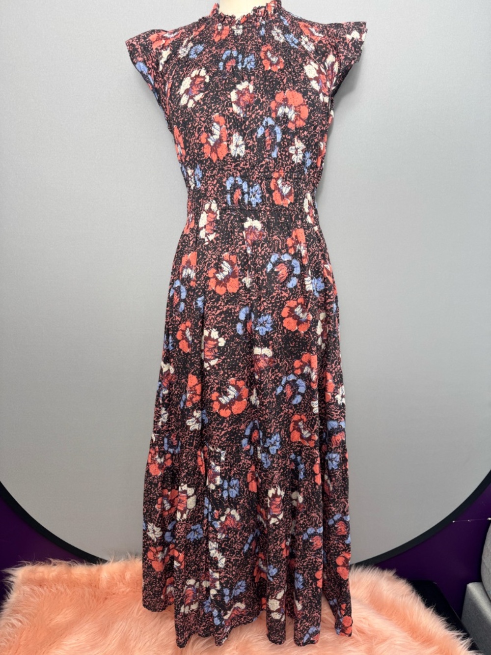 Cleobella Kyah GOTS Organic Cotton Floral Maxi Dress L Altered to M Busty Fit
